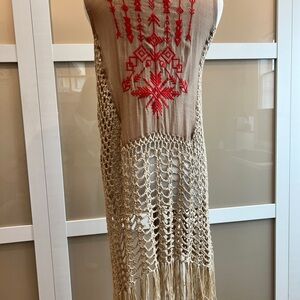 Embroidered Crochet Vest by Do Everything in Love